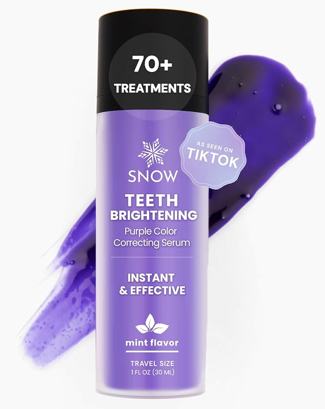 Purple Brightening Teeth Serum - Cuidado dental suave - Suministro para 2 meses | Seguro para el esmalte, brillo instantáneo para una sonrisa más brillante, higiene, cuidado dental, sonrisa brillante para eventos, confianza diaria
