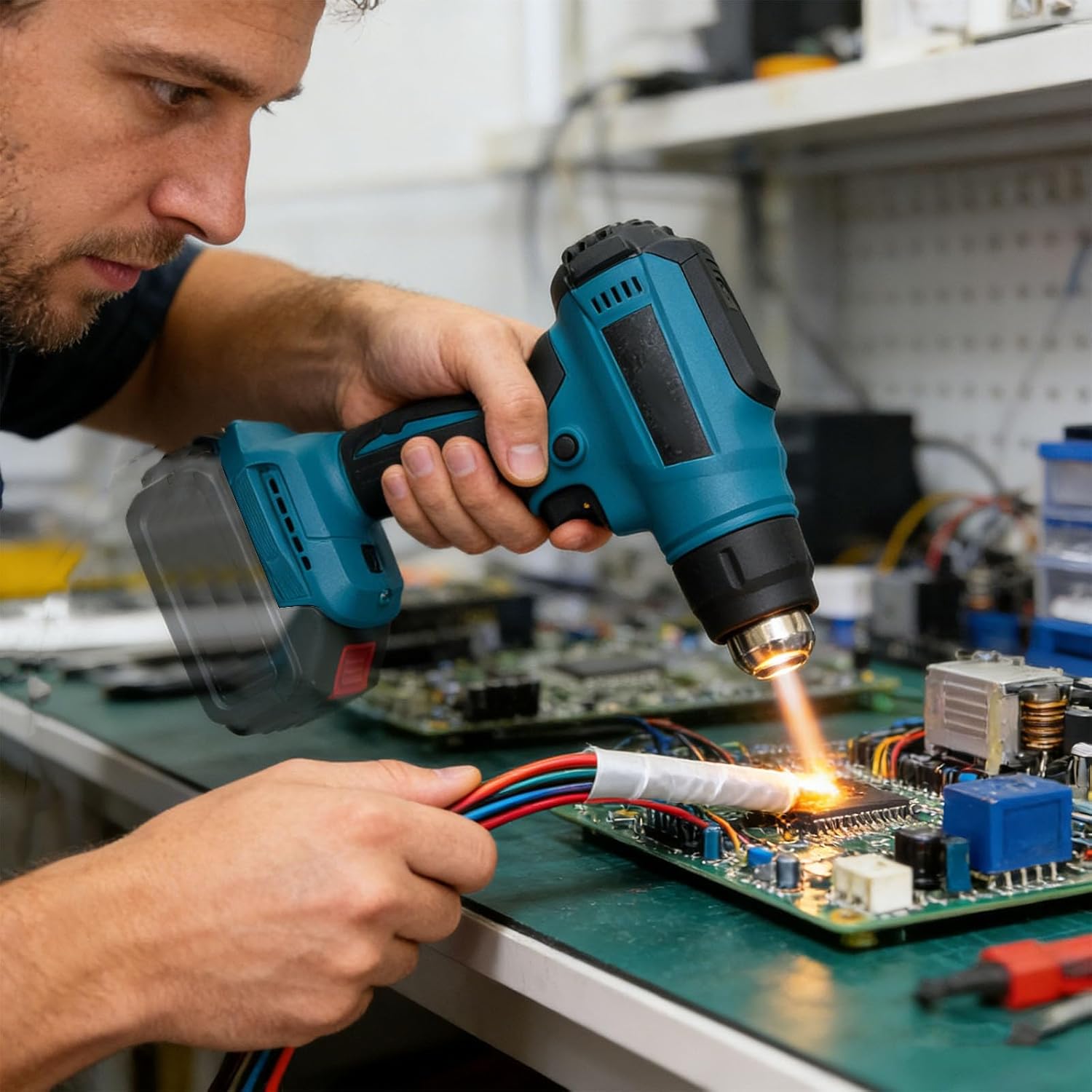 Pack of 1 Compact Heat Adjustable Temperature Lightweight Bare Tool for Projects Warmth