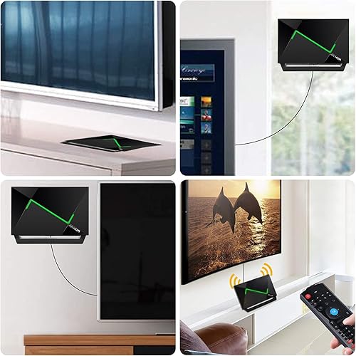 Miniatura 6 de Antena de TV mejorada 2023 Antena de TV HD digital para interiores de largo alcance de más de 380 millas, antena digital HD compatible con 4K 1080P