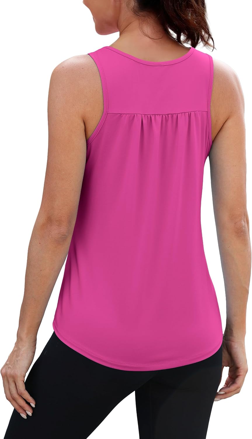 NIASHOT Workout Tank Tops for Women Racerback Loose Fit Yoga Top Sleeveless Gym Shirt Running Athletic Tanks Pack