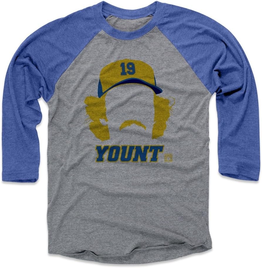 500 LEVEL Robin Yount 3/4 Sleeve Raglan T-Shirt - Robin Yount Silhouette