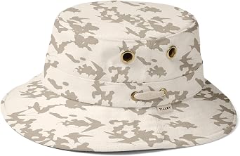 Tilley Standard The Iconic T1 Bucket Hat, Cream/Tan Camo, Cream/Tan Camo, 7, cream/tan camo