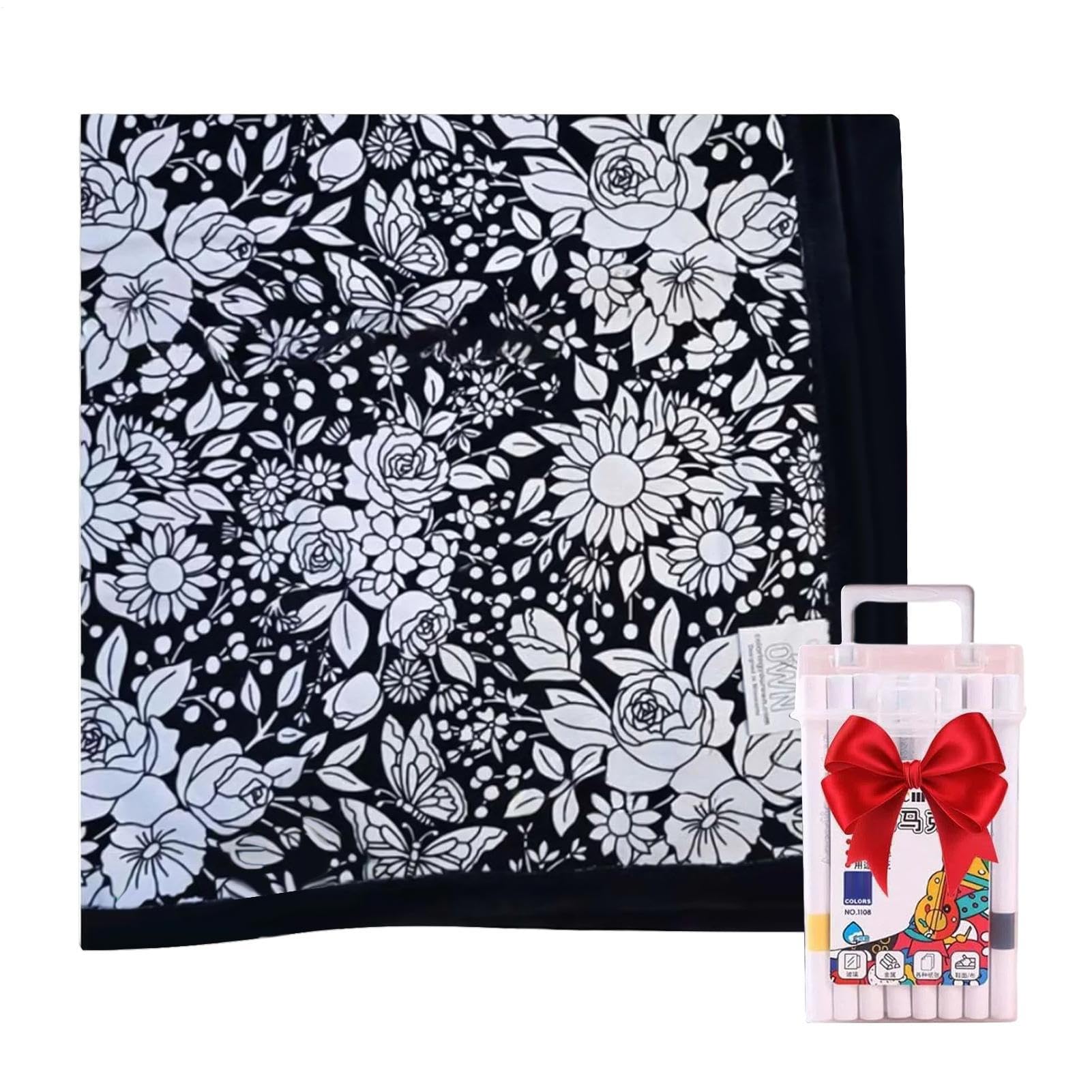 Couverture DIY avec marqueurs lavables pour dessin et artisanat