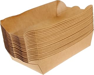 ABOOFAN 100pcs Boxes Oil-proof Tanker Box Paper Food Fries Snack Fry Holder Containers Takeout Fried Chicken Case