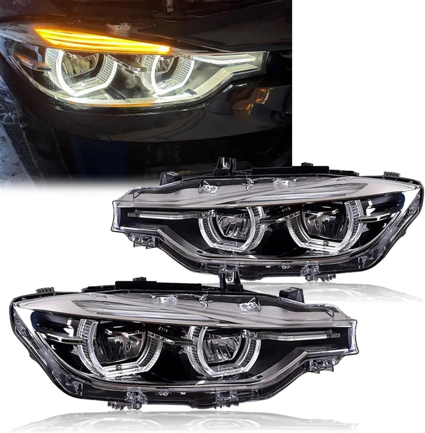 Amazon 透明シェードシェル LED ヘッドランプ LED ヘッドライト F30 20122019 フロントライト DRL ターン