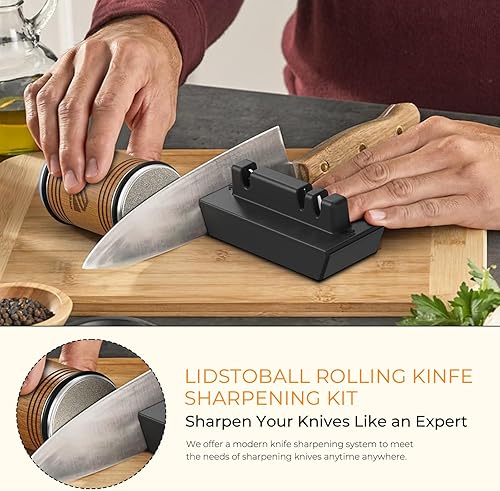 Miniatura 4 de Afilador de cuchillos rodantes  Herramienta de afilado de cuchillos con diamantes industriales para acero de cualquier dureza, cuchillos y tijeras