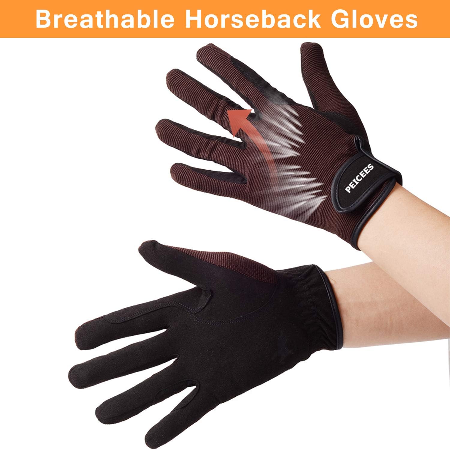 Peicees Horse Riding Gloves Professional Equestrian Riding Gloves for Women Men Kids Touchscreen Horseback Riding Gloves for Horse Riding Cycling Motorcycle and Outdoors Black Coffee : Sports & Outdoors