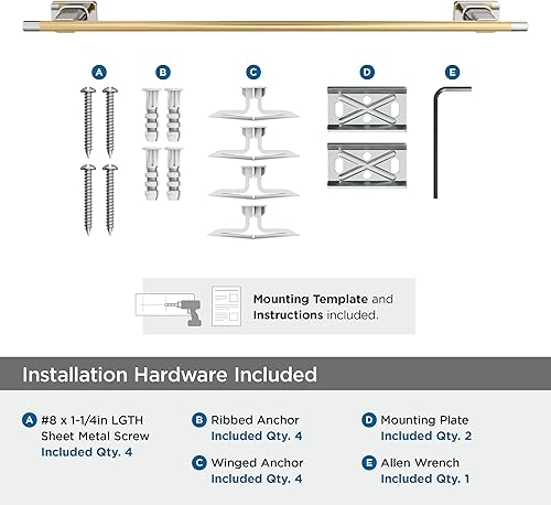 Vista 170 de Amerock BH26615PNBBZ Toallero de níquel pulido/champán dorado Toallero de 24 pulgadas (24.016 in) Esquire Toallero de baño Accesorios