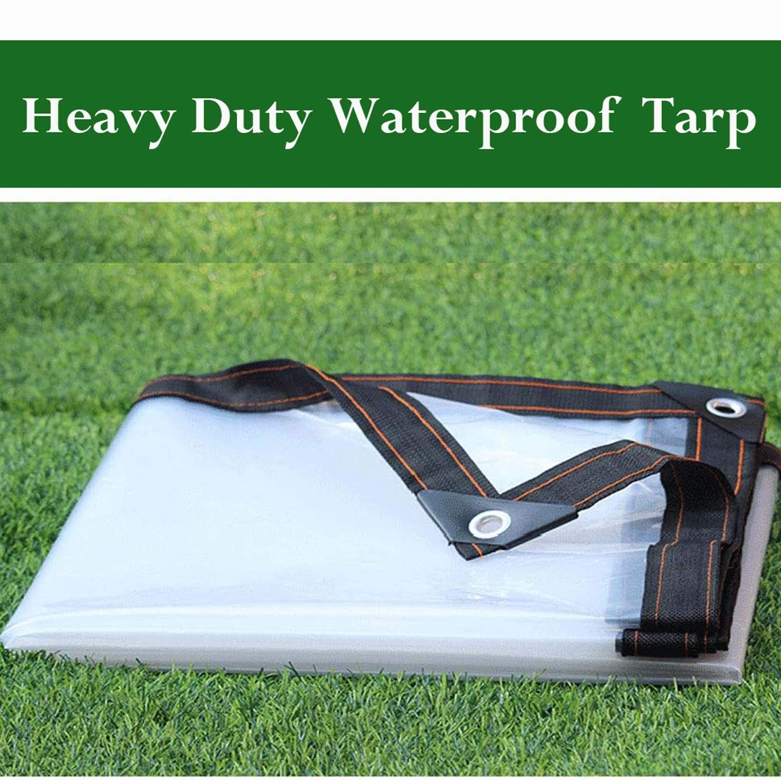 Lona Impermeable Transparente 5x6 Metros - Toldo Reforzado Para Invernadero, Balcón, Coches, Piscinas