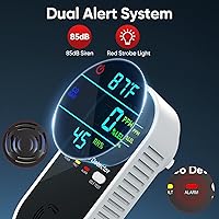Vista 3 de NICGOL 4 in 1 Upgraded Natural Gas Leak Detector and Carbon Monoxide Detectors, Dual Sensor Gas Leak Detector & Carbon Monoxide Detectors Plug in