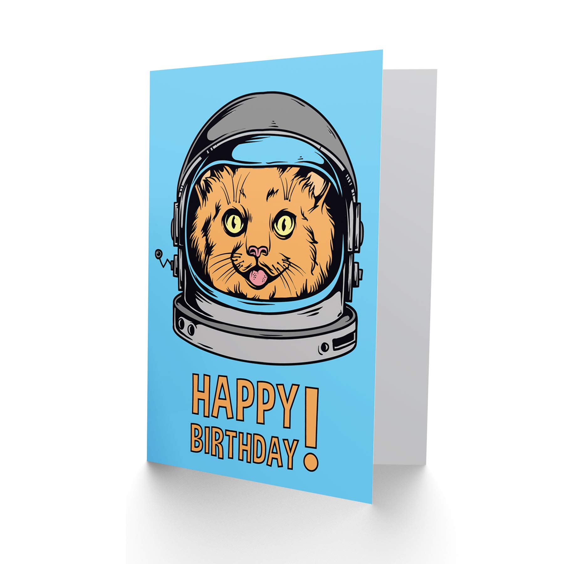 Premium Vector | Hand drawn astronaut in the space birthday card