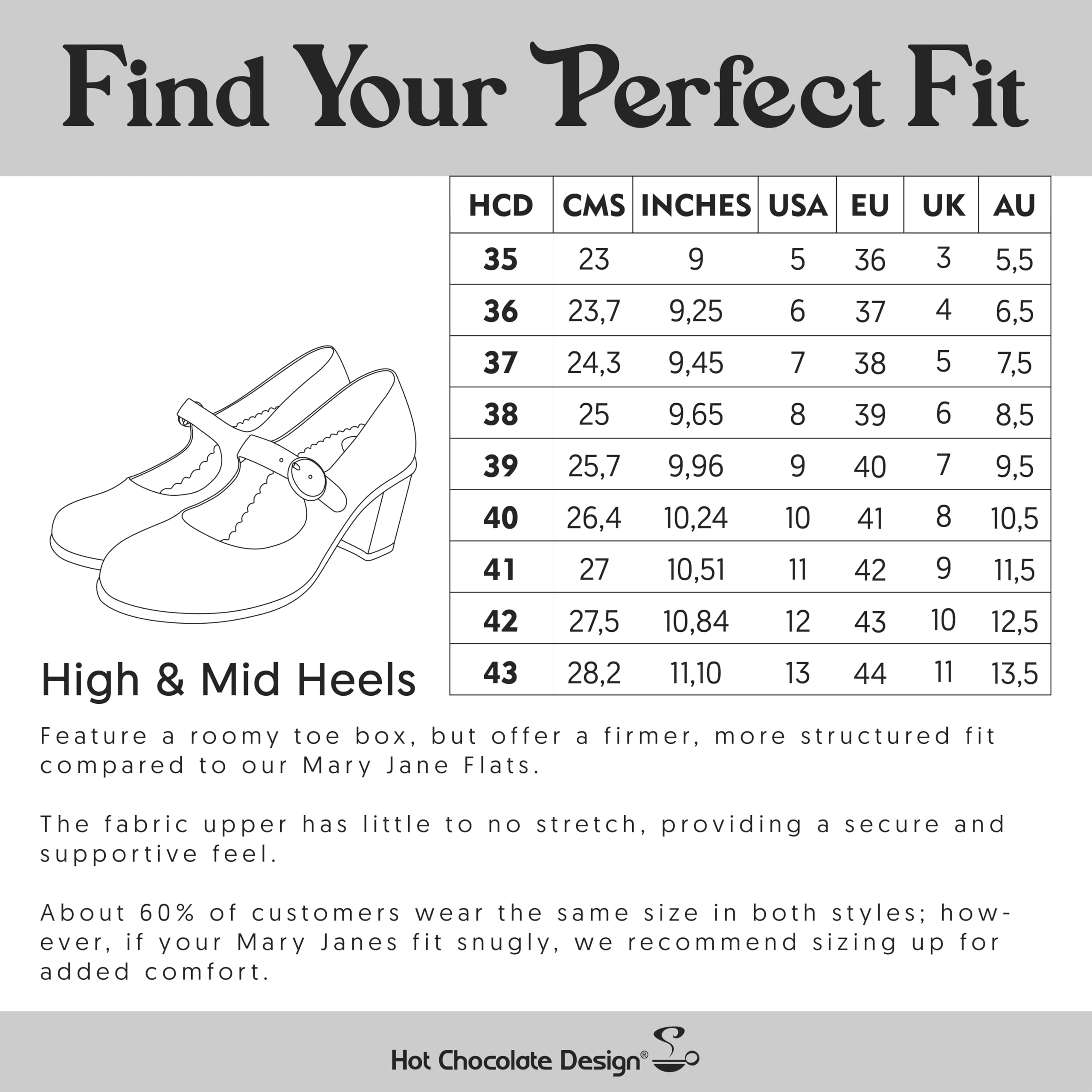Hot Chocolate Design Chocolaticas Mid Heels Women's Mary Jane Pumps — view 6