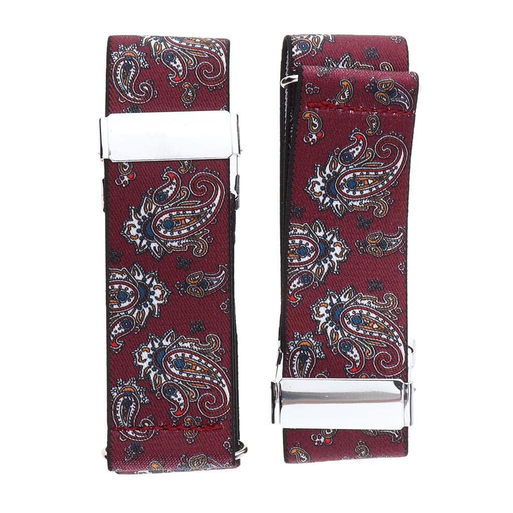 Anti-slip Elastic Shirt Sleeve Holders Polka Dot Armbands Garters Burgundy2 | Other Mens Accessories-image-9