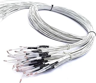 APAAZO 5pcs 3D Pringter 100K Ohm NTC 3950 Thermistors Sensors With Cable 3D Printers Parts Compatible With Reprap Mend Part Temperature Accessories