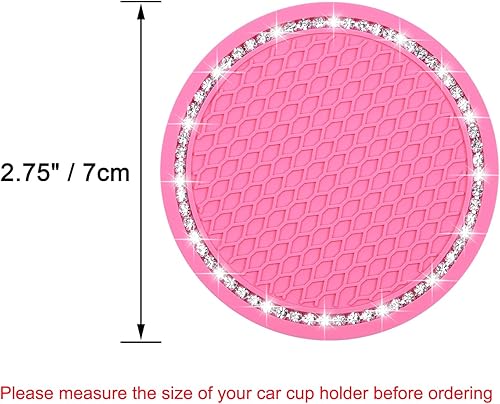 Miniatura 2 de Wisdompro - Posavasos para automóvil, paquete de 2 posavasos de PVC para automóvil, antideslizantes, accesorios universales para el interior del