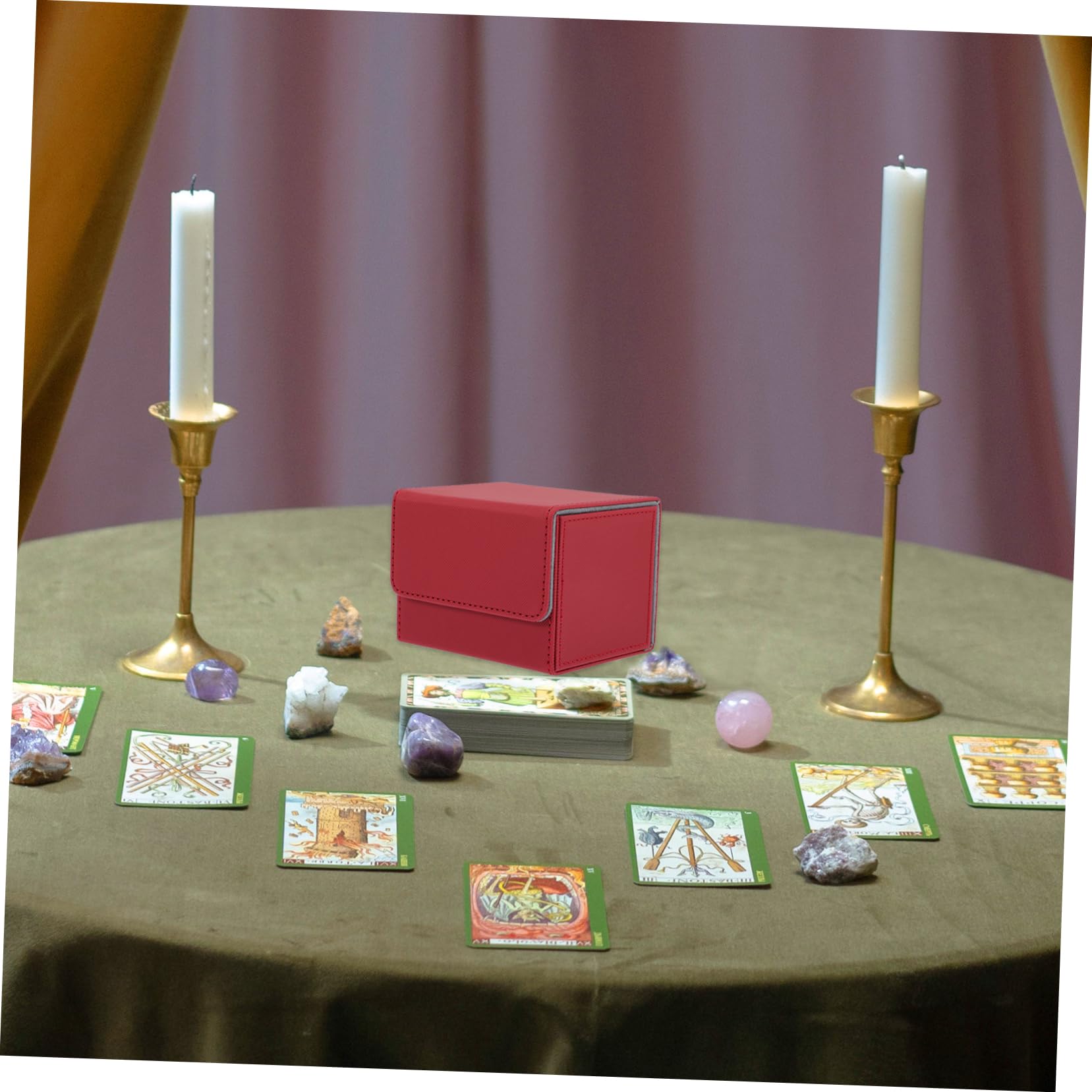 VICASKY 3 Pezzi Scatola Giochi Carte Organizzatore Carta di Stoccaggio Scatola Per Poker Trading Carte In Pelle Realizzato