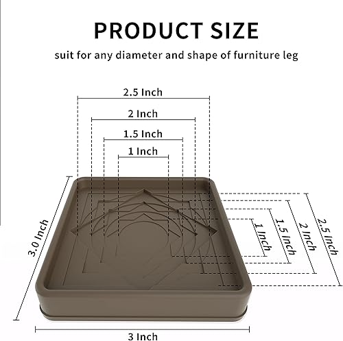 Miniatura 19 de Posavasos para muebles, 8 unidades, 2 pulgadas, almohadillas antideslizantes para muebles, suelos de madera dura, patas de goma para muebles