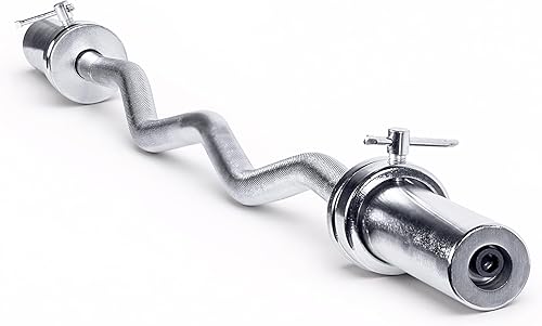 CAP Barbell 47-Inch Olympic EZ Curl Bar for 2-Inch Weight Plates  Multiple Options