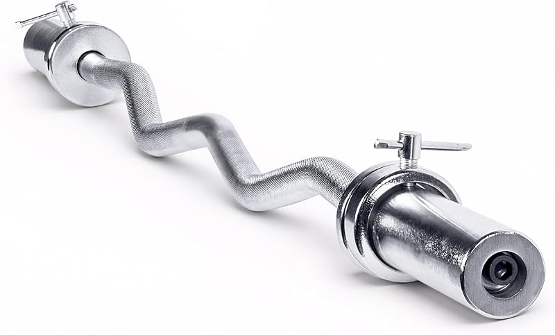 CAP 47" Olympic EZ Curl Bar | Heavy Duty Solid Steel, 200 lb Capacity