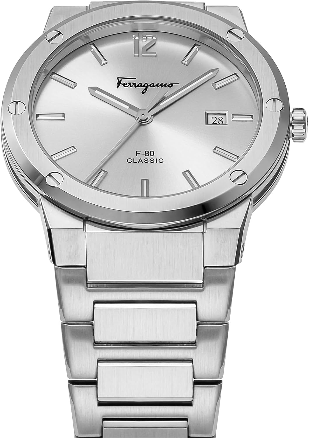 Amazon | [フェラガモ] 腕時計 F-80 Classic ライトブルー 文字