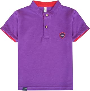 Earth Conscious Boys Pure Cotton Polo T-Shirt | Half Sleeve Regular Fit Shirt for Kids | Collared Neck | Soft & Durable Cl... Price In India