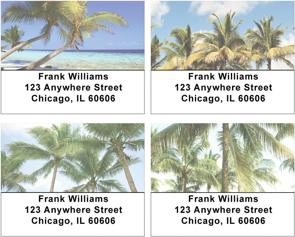 Palm Trees Address Labels