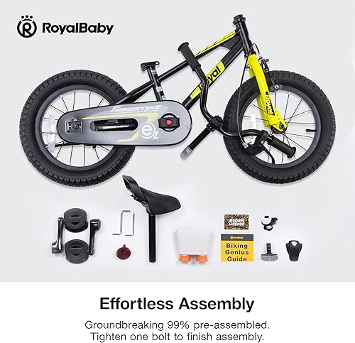 Miniatura 40 de RoyalBaby Kids Bike Freestyle Classic & EZ Balance Pedal Switchable Bicycle, 12 14 16 18 Inch, 3-10 Years Toddler to Big Kids Verde