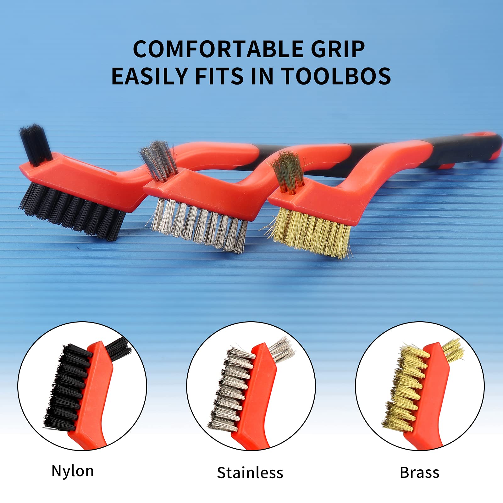 Spazzoline Metalliche 3 Pezzi - Mini Spazzole In Ottone Per Pulizia Ruggine E Sporco - Foto 3