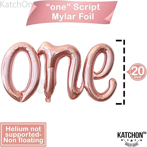 Miniatura 7 de KatchOn, Globo blanco para el primer cumpleaños, grande, 20 pulgadas, oro rosa para primer cumpleaños, 20 pulgadas, globo número uno, decoraciones