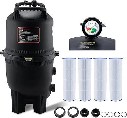 Miniatura 9 de VEVOR Depósito de filtro de piscina Pro 2026 y elemento para piscinas sobre el suelo y enterradas, sistema limpiador grande de 520-525 pies Versión
