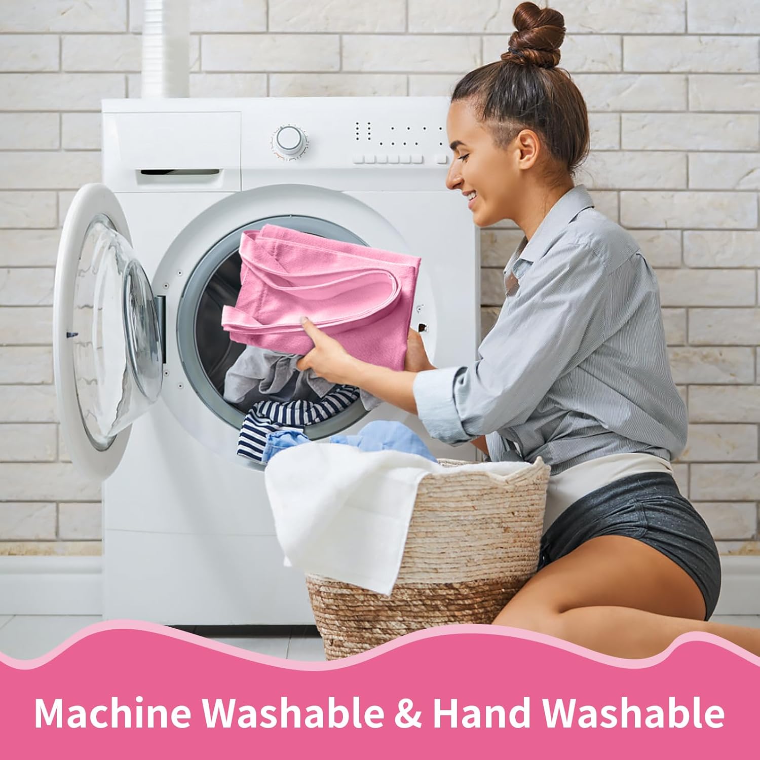 10 Pack Canvas Tote Bag with Zipper, Reusable Grocery Bags with Long Handle, DIY Heat Transfer Sublimation Blanks Shopping Bags for Advertising, Birthday, Valentine's Day, Christmas Gift Bags - Image 8