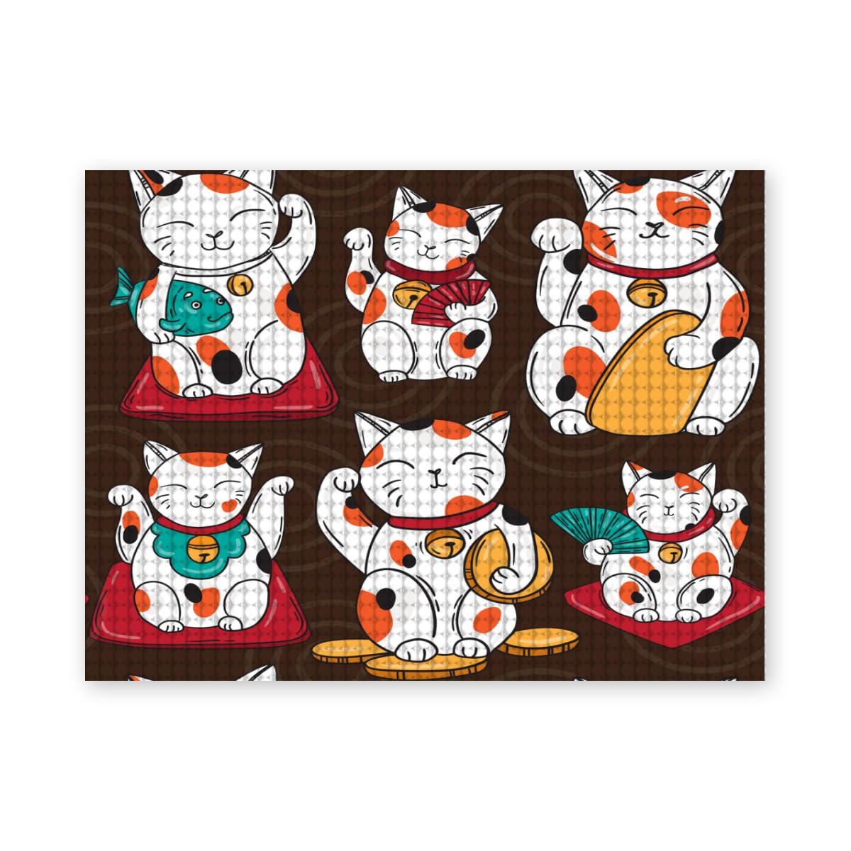 シャドーアートボックス　招き猫 招き猫が愛らしいこちらの作品、 シャドーボックスには人気高い