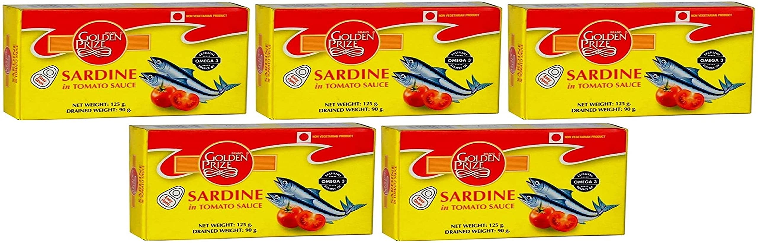 Golden Prize Sardine in Tomato Sauce 125 GMS Each - Pack of 5 Units (B0C6524V77) Amazon Price History, Amazon Price Tracker