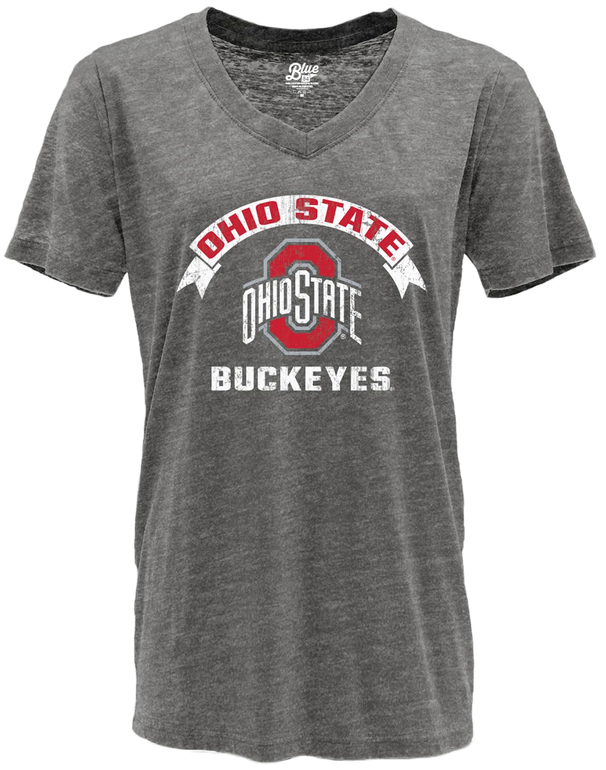 Blue 84 T-Shirt pour Femme sous Licence Officielle NCAA Burnout Vintage Scholar