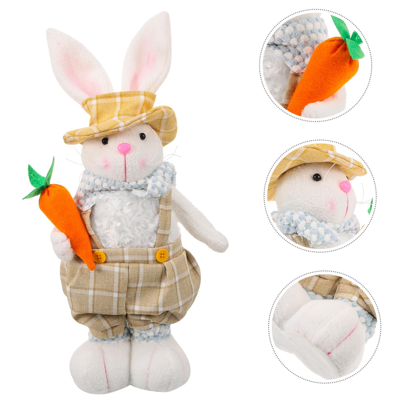 Amosfun Coniglio Pasquale Decorativo Peluche Statua Di Coniglio Carino Per Decorazioni Pasquali e Feste Primaverili Per Adulti Ornamentazione Da Tavolo Per Atmosfera Festiva