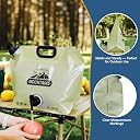 HSR Mountains Outdoor Collapsible Water Bag 8L with Tap | Portable Foldable Water Storage Container for Camping, Trekking, Hiking & Emergency Use (Coffe) gallery image