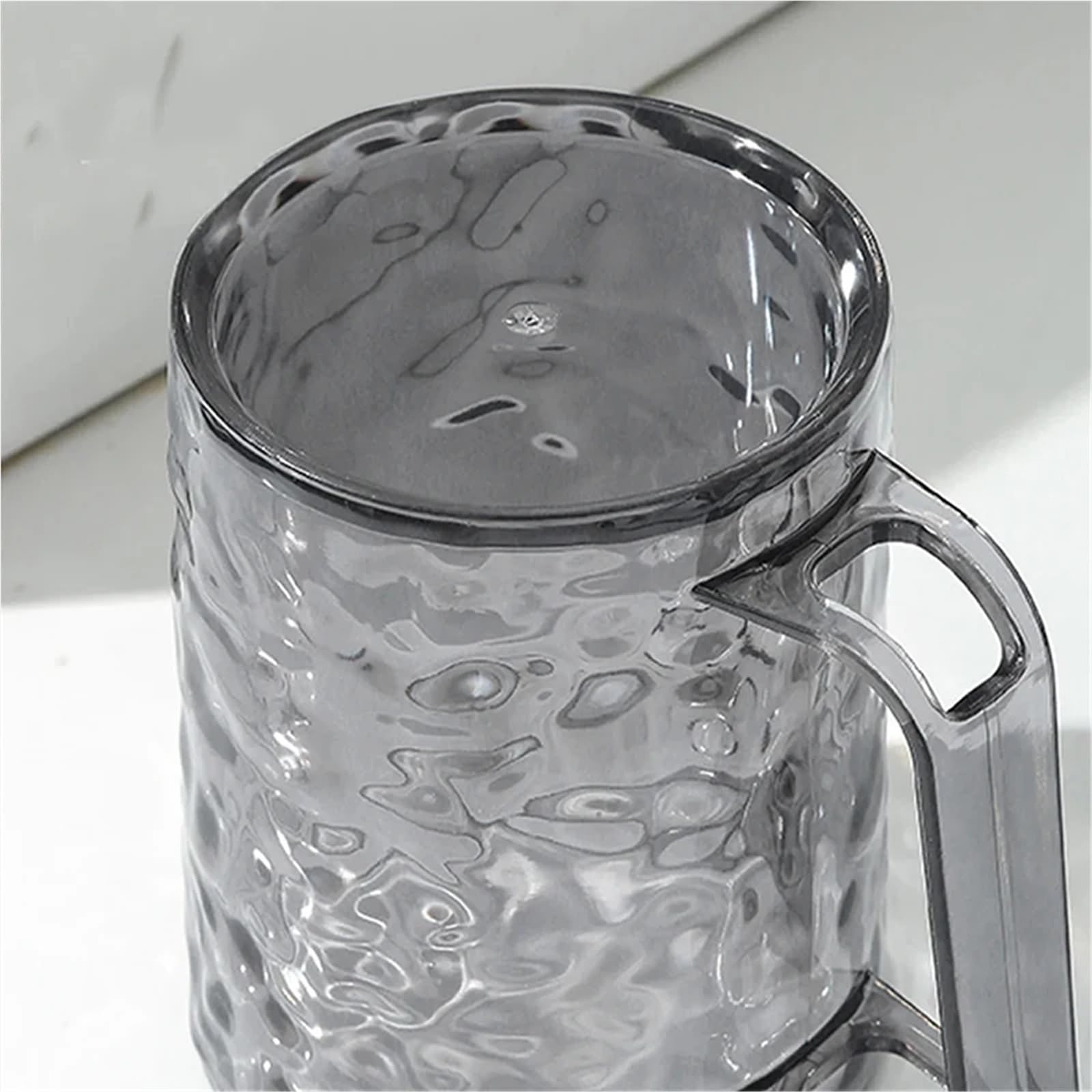 Vaso para Cepillos De Dientes Taza de plástico for cepillos de Dientes y Enjuague bucal con asa, Vasos de baño for el hogar, Soporte portátil for cepillos de Dientes, 3 uds.(White)