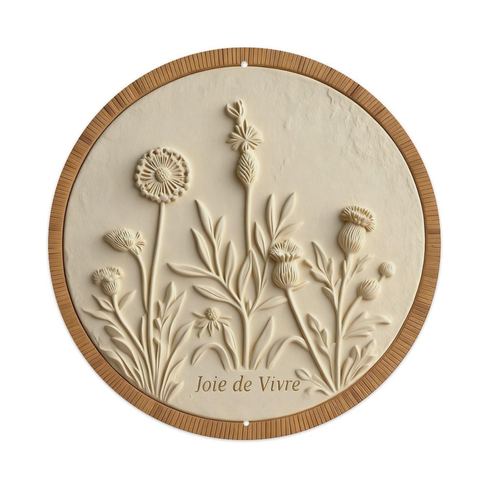 Zlatcbu Vintage Floral Embossed Design With Text Metal Tin Sign Retro Wall Art Poster, Decor For Home Living Room Bar Cafe Garage, 8X8 Inch