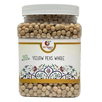 NY SPICE SHOP Whole Yellow Peas - 1.5 Pound lbs. Dry Yellow Peas - Pure & All-Natural Beans - Healthy & Delicious - Protein & Fiber Rich Peas - Great for Soup, Stews, Curries