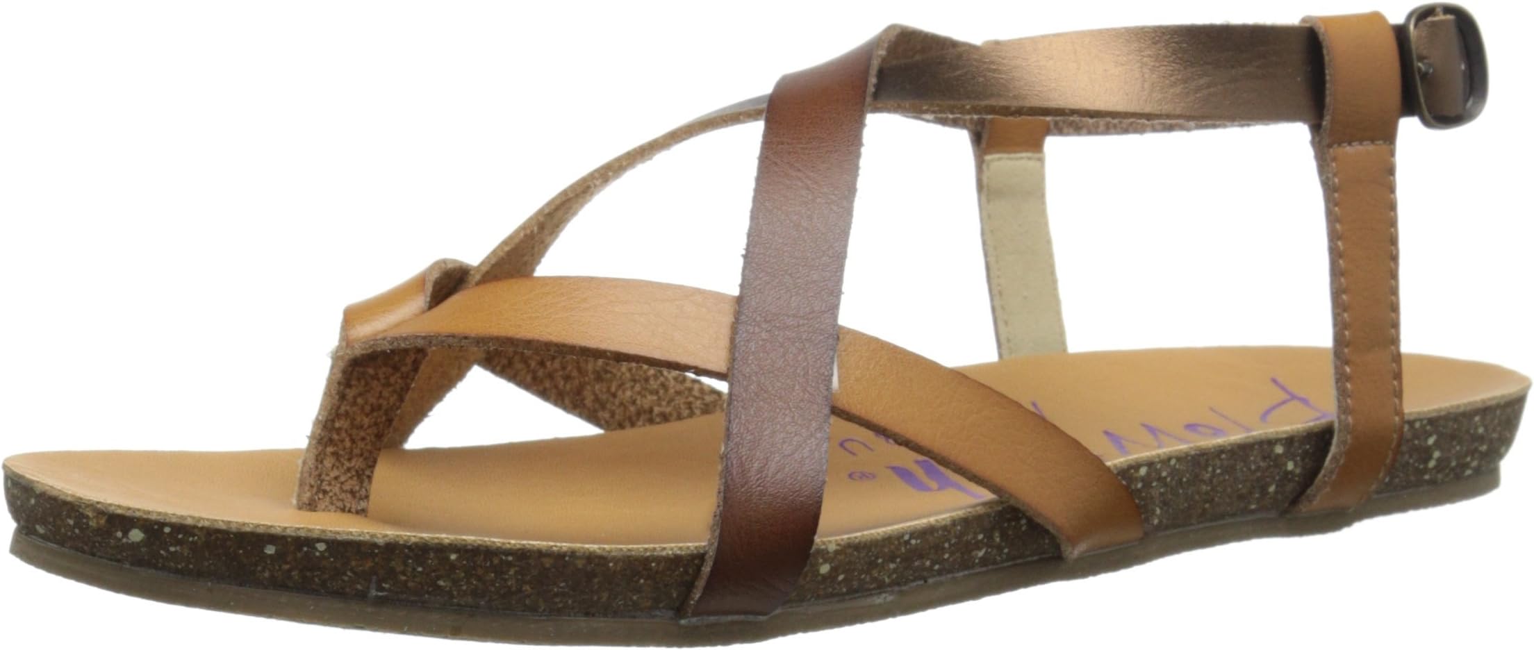 Blowfish Malibu Women's Granola Flat Sandal, Desert Bronze Whiskey, 10 M US
