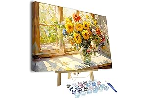 TISHIRON Glass Vase Paint by Numbers Kit for Adults: Experience the Joy of Artistic Creation