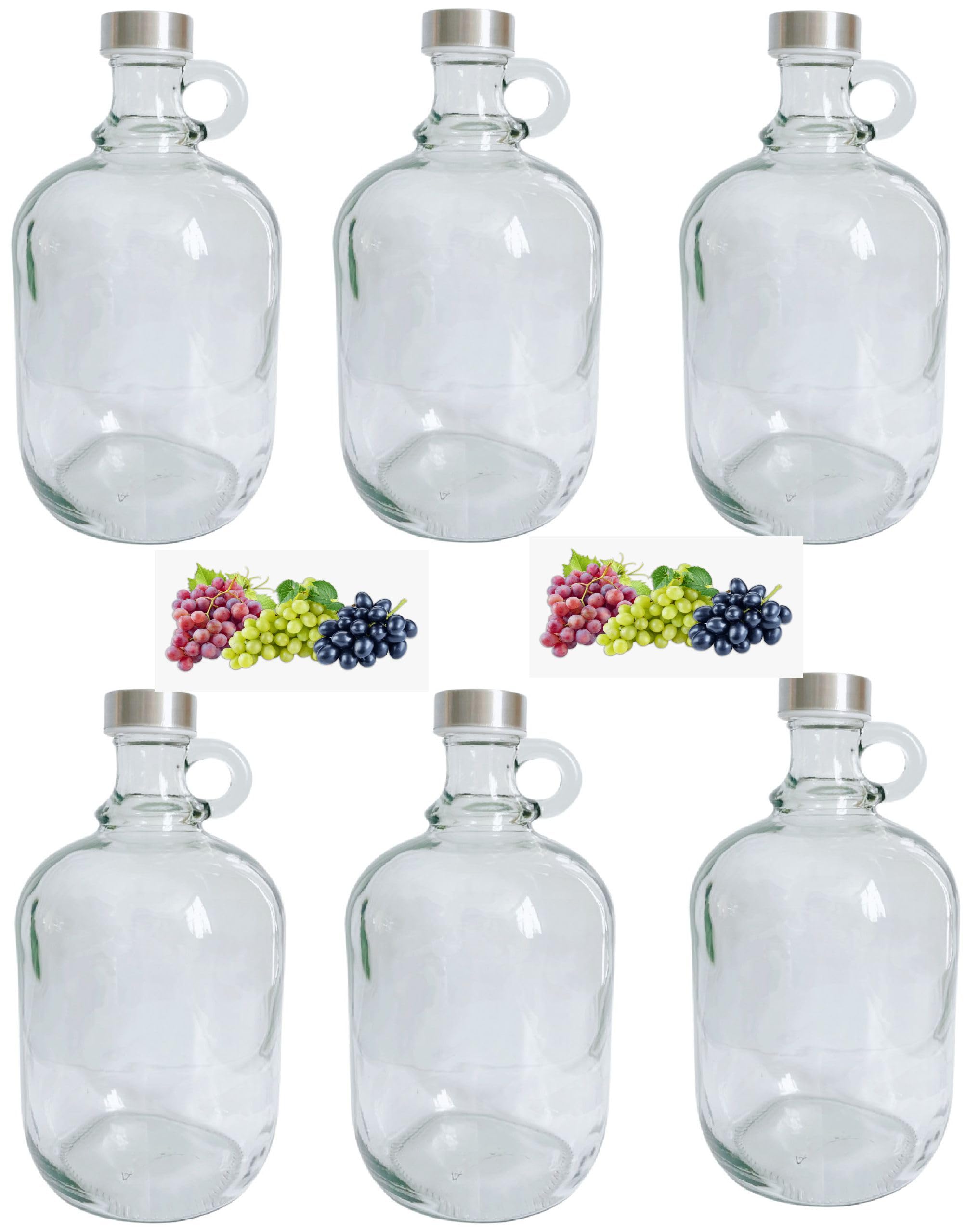 lilawelt24 6x 1,5L Flasche mit Schraubverschlüss Weinballon Glasballon Weinflasche| Likörflasche |Essig-Öl Flaschen | Schnapsflasche |Karaffe | Leere Glasflasche Zum Befüllen| Weinballon