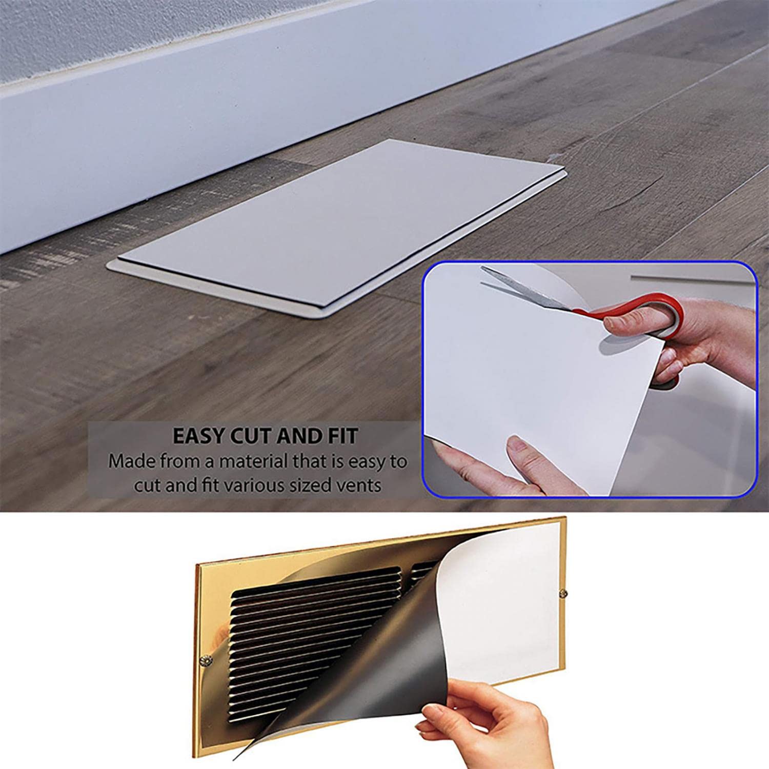 Magnetische Lüftungsschlitzabdeckungen, 4 Stück – 1,5 Mm Dick, 20,3x39,4 Cm, Für Wand, Boden & Decke