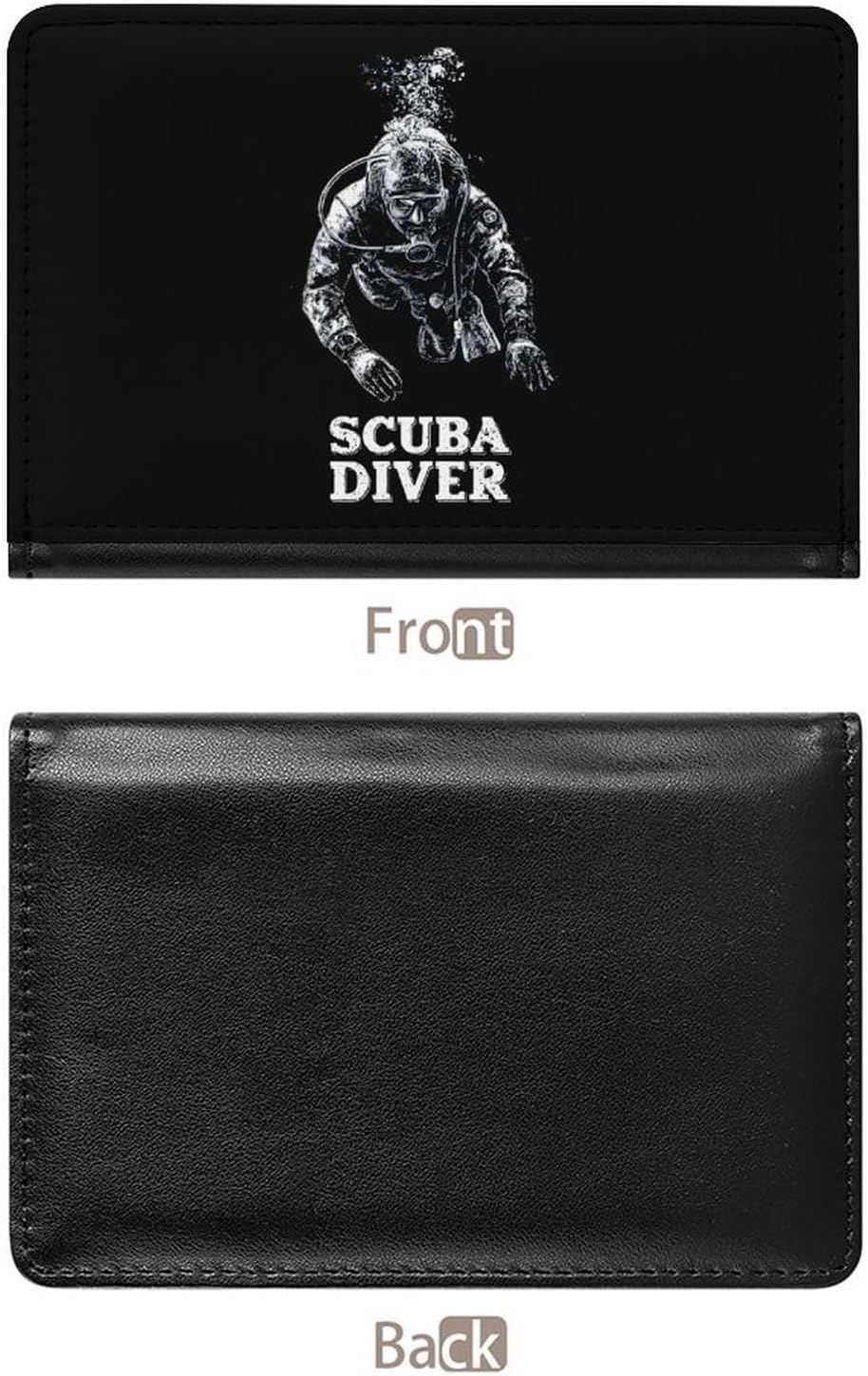 Diving Scuba Diver Travel Passport Holder Passports Protective Cover for Women Men with Card Slots
