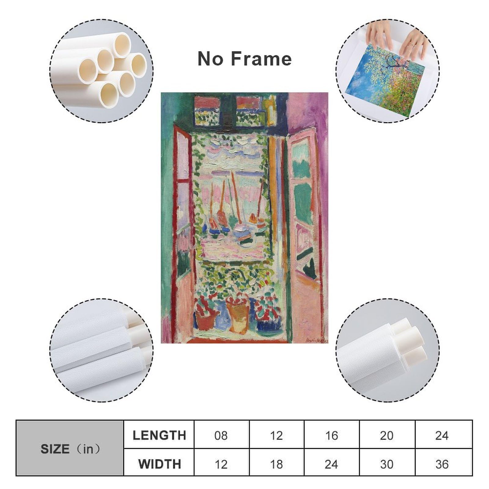 Amazon.com: Henri Matisse Open Window Poster Vintage Wall Art