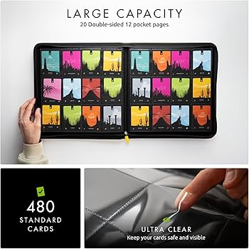 Amazon.com: Vault X 12 Pocket Trading Card Zip Binder - 480 cards