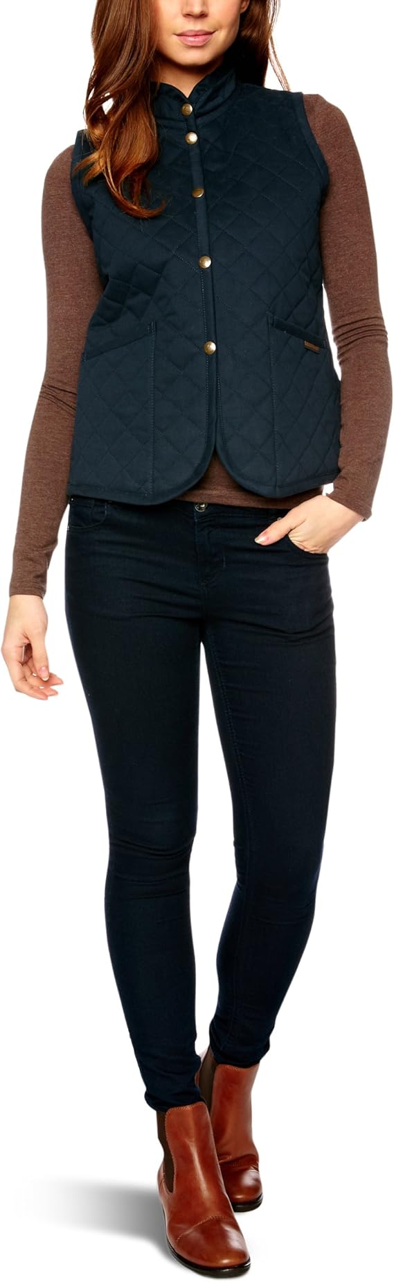 Lavenham Mickfield No DH Brushed Women's Gilet Navy Size 14 Amazon.co