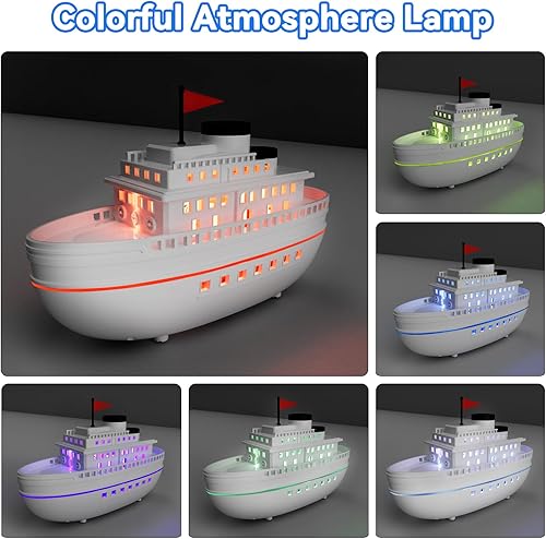 Miniatura 6 de Diffuserlove Humidificador difusor de aromaterapia para barco, 10.1 fl oz, difusor de aceite esencial para el hogar, dormitorio, oficina, barco de