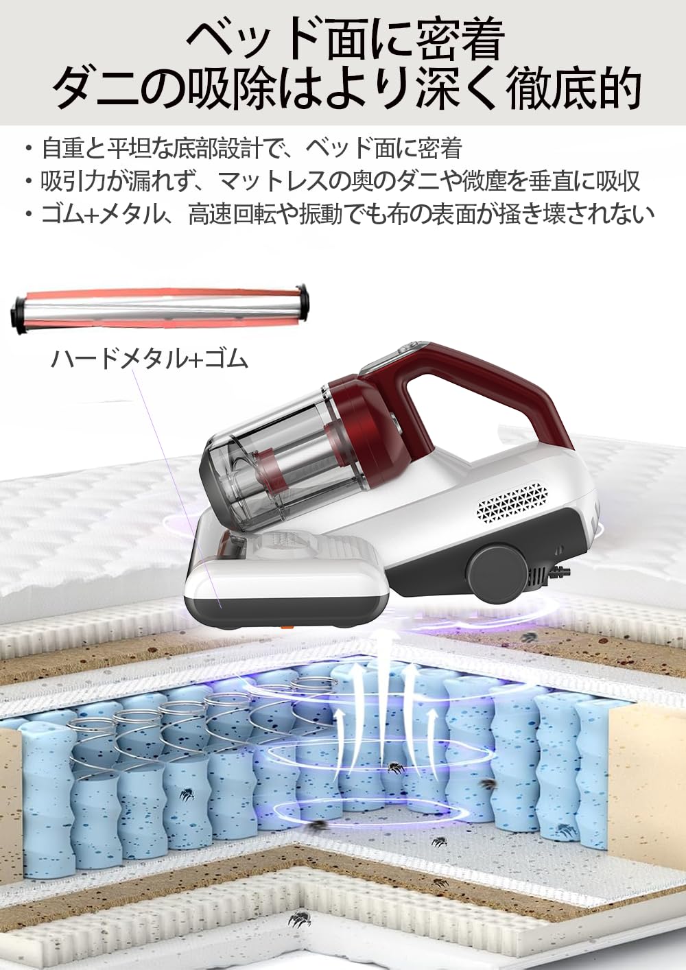 Amazon | 【2025 C21布団専用掃除機】 布団ふとんクリーナー【ゴミ飛び