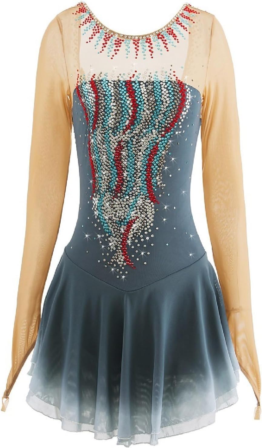 Girls' Figure Skating Clothing Ice Roller Skating Dress Gymnastics Outfits Tutu Dance Costumes
